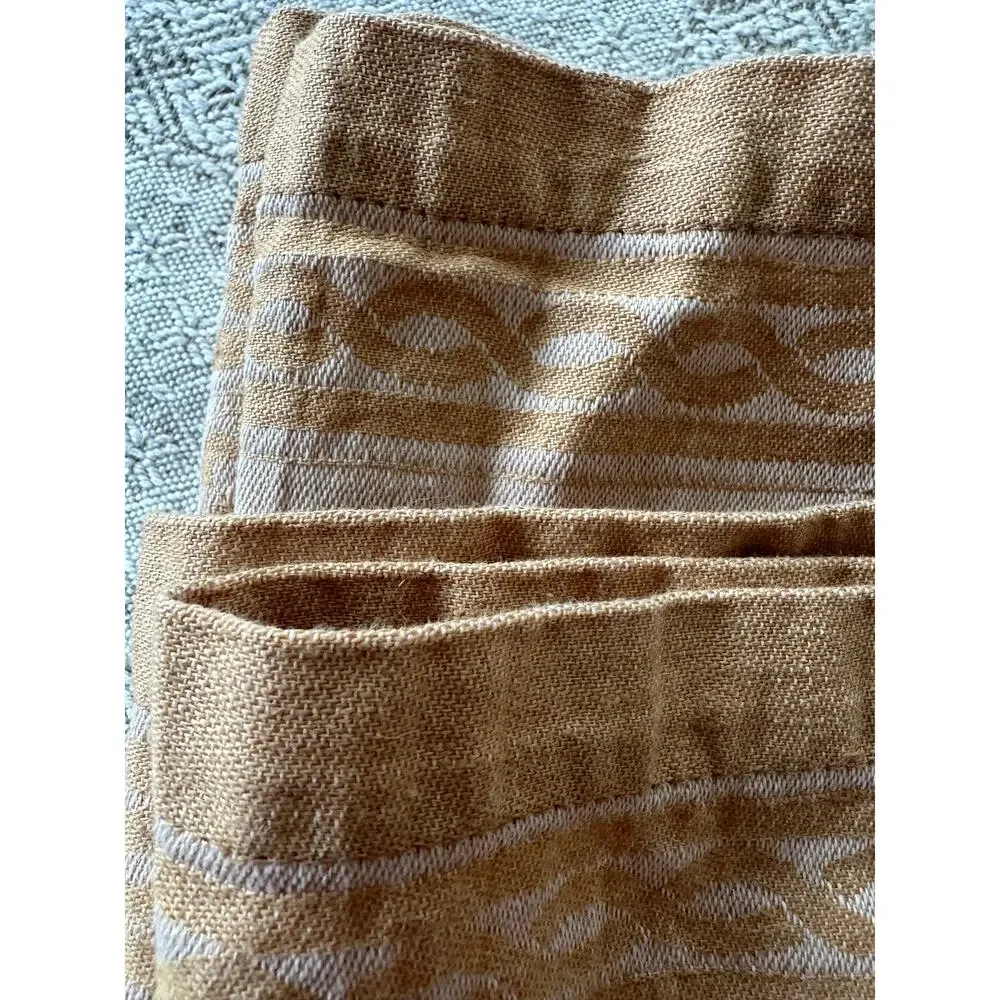 Williams Sonoma set of 4 Cornucopia Jacquard placemats linen cotton reversible